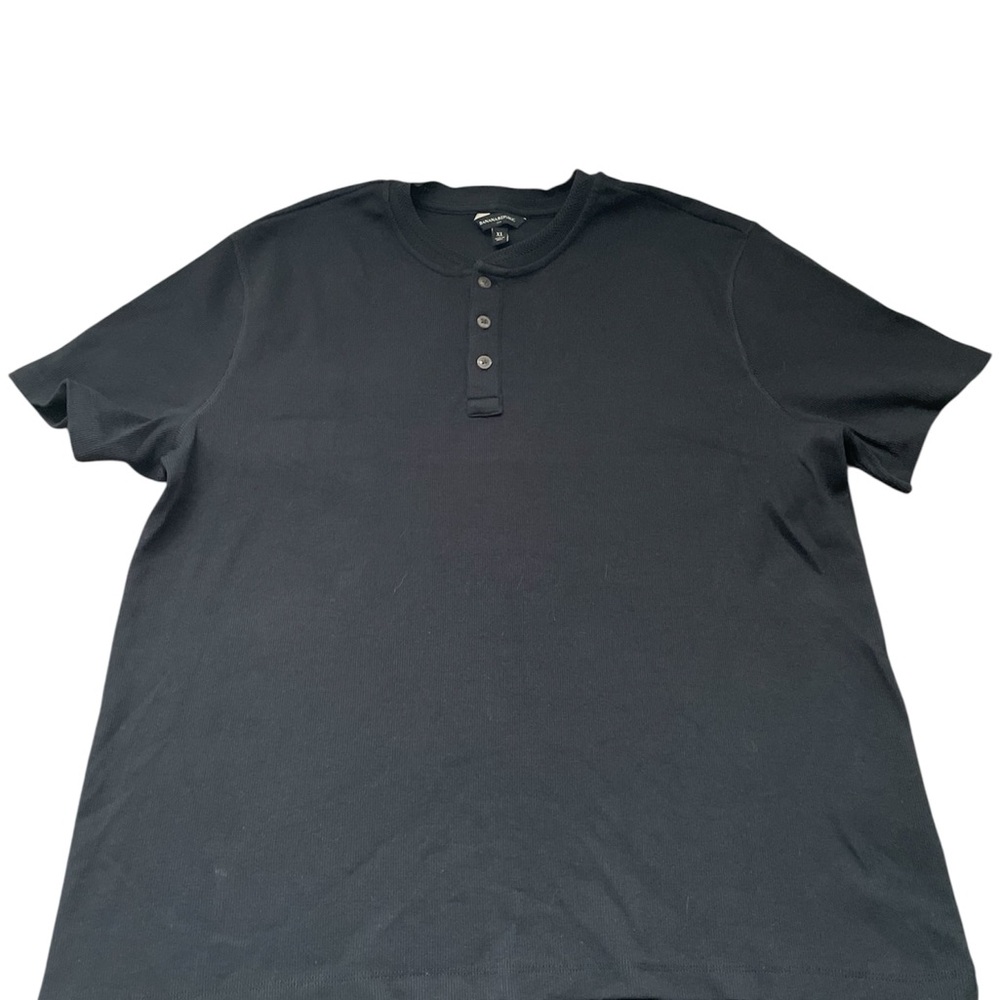 Banana Republic Black Short Sleeve Henley Size XL